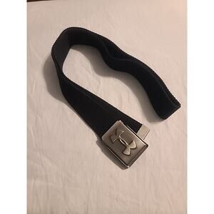 Under Armour Boys Black Webbing Belt 1254229 001 With Metal Buckle